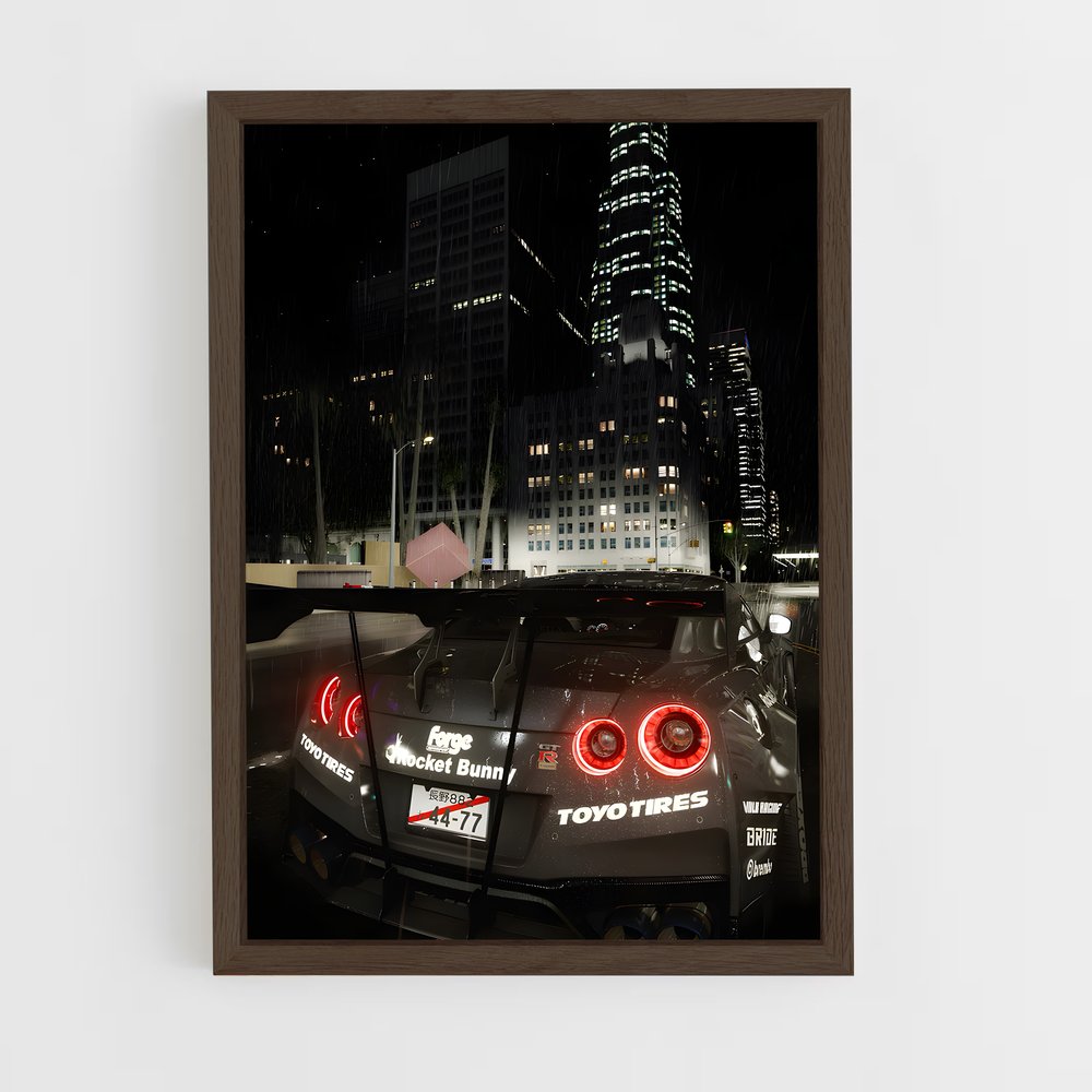 Poster Nuit Pluvieuse R35 – affiche Nissan (vue 5)